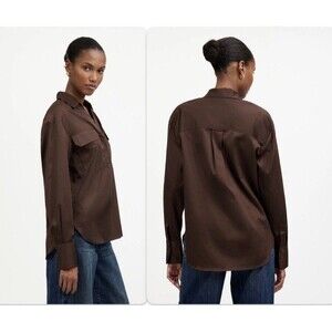 Madewell Womens Utility Long-Sleeve Popover Shirt NWT Size S Small